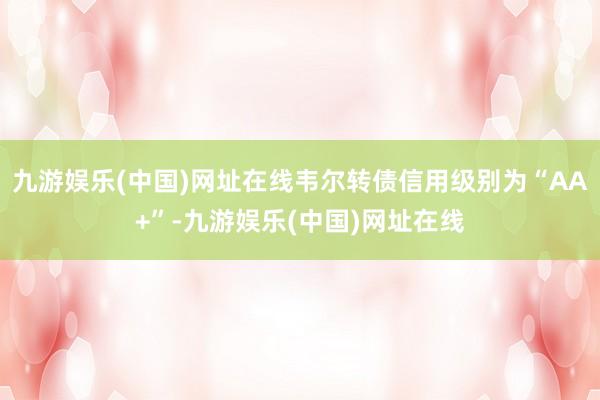 九游娱乐(中国)网址在线韦尔转债信用级别为“AA+”-九游娱乐(中国)网址在线