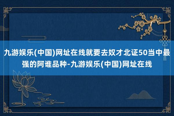 九游娱乐(中国)网址在线就要去奴才北证50当中最强的阿谁品种-九游娱乐(中国)网址在线
